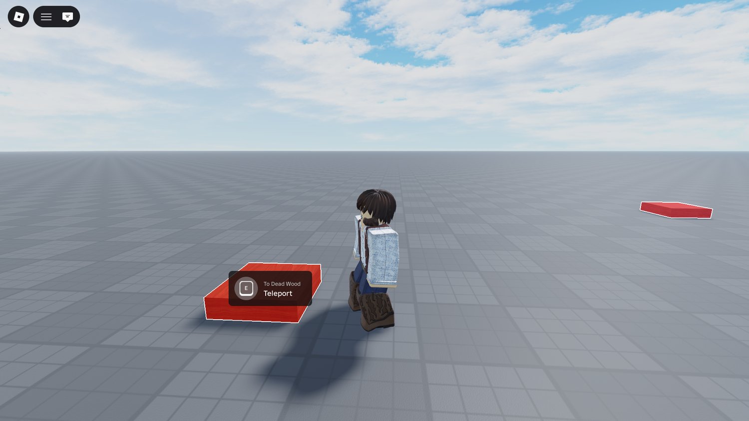 Player travel mechanic showing highlighted teleport destination