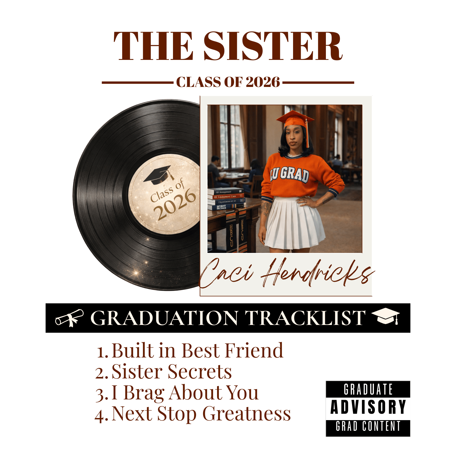 Matching family graduation shirts with personalized tracklist design, custom grad photo, class of 2026 group shirts for mom dad sister brother aunt
