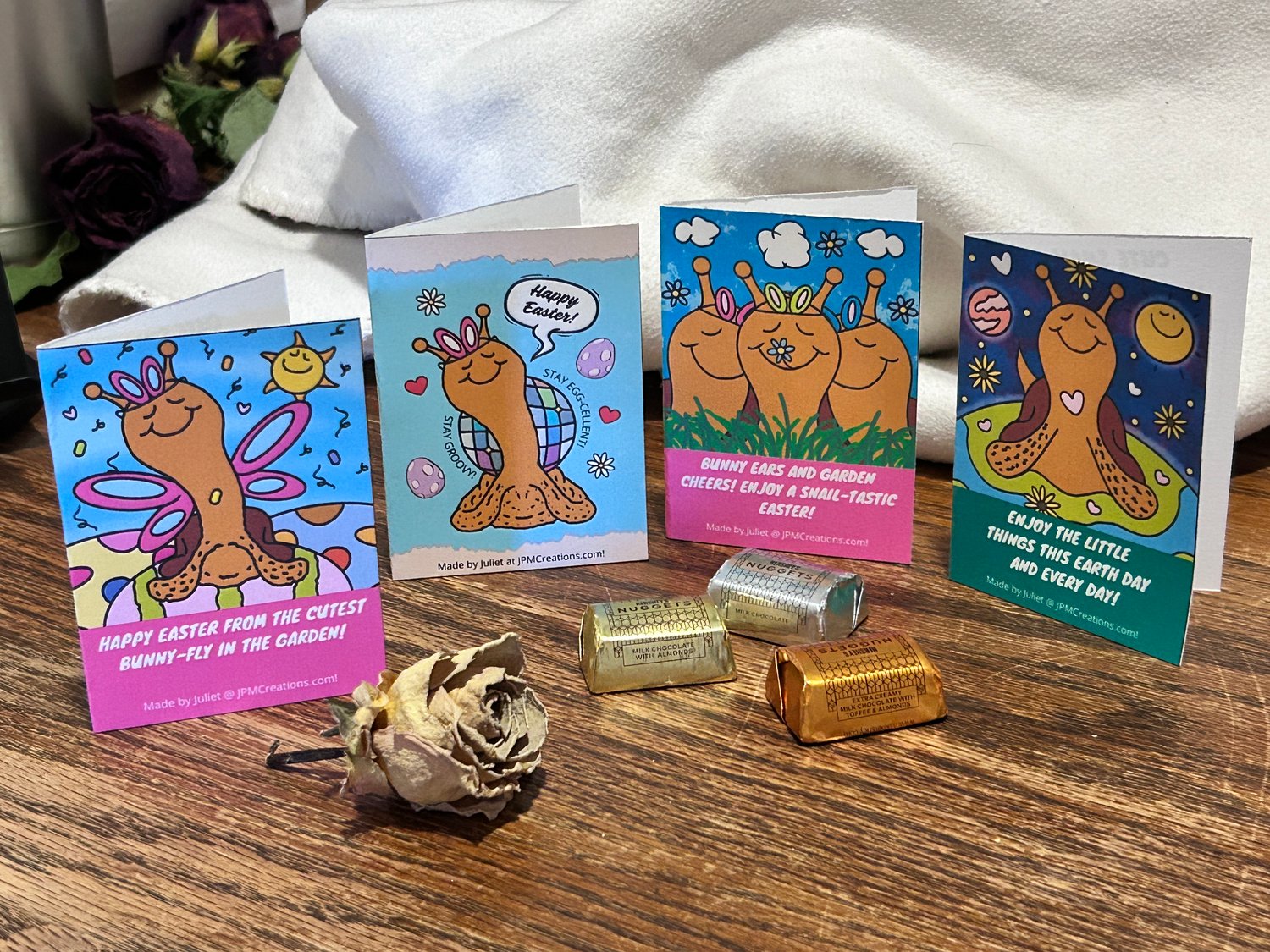 Cute Snail Assorted Easter And Earth Day Mini Tent Card Print Sheet