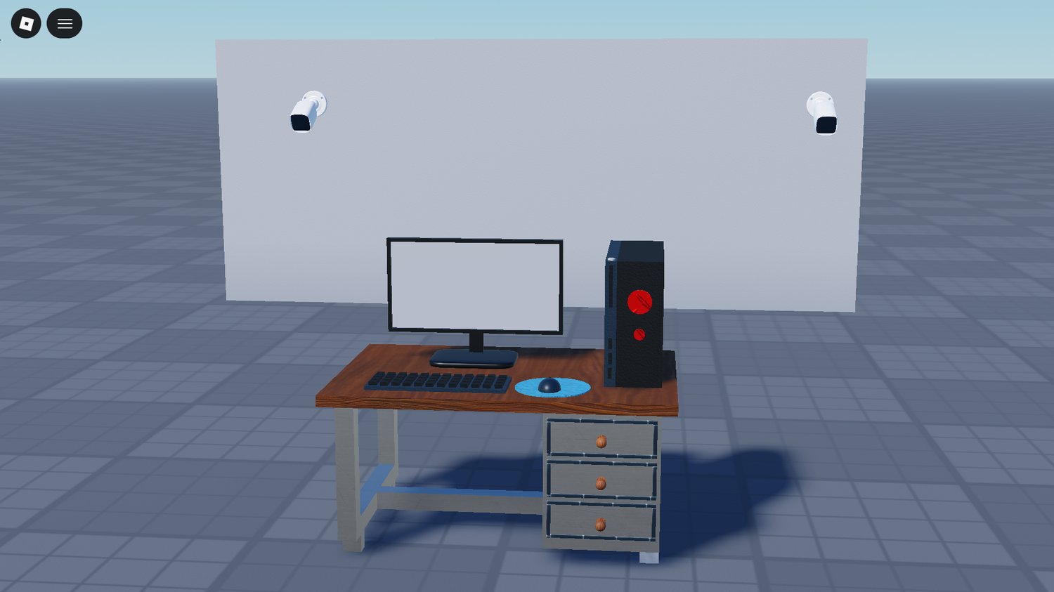 Indoor surveillance system placed within modern office building