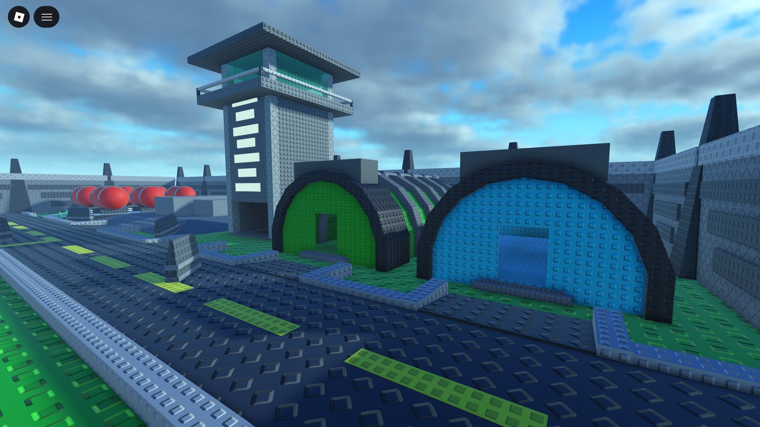 Retro block terrain layout used in fast-paced action gameplay