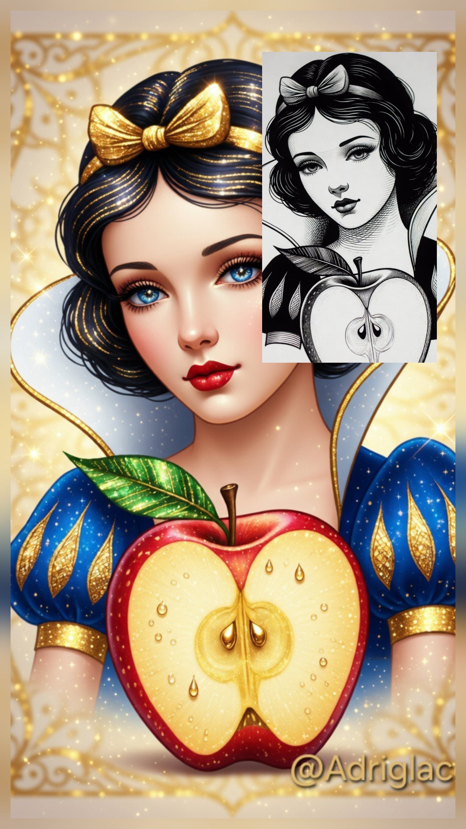 Pack 4 | Tatuagem Digital Branca de Neve – Estilo Aquarela Vibrante Premium  Pack 4 – Tatuagem Digital Branca de Neve Estilo Aquarela Vibrante, Cheia de Cor e Brilho ✨ Transforme sua pele (ou a de seus clientes) em uma obra de arte mágica! Esta ilustração