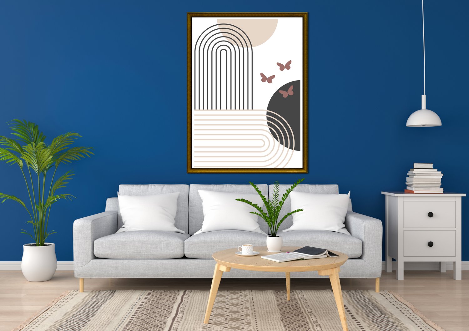 Black and White Boho Wall Art Printable | Minimalist Abstract Poster ...