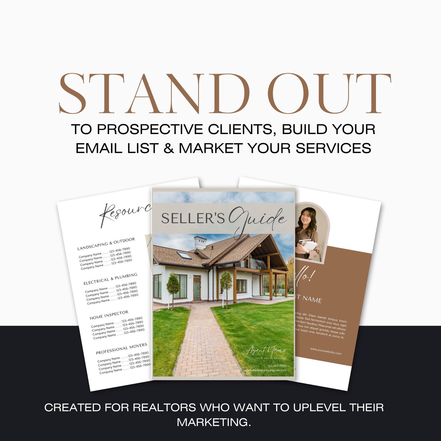 Real estate home sellers guide template for realtors for help with lead generation, branding, and marketing