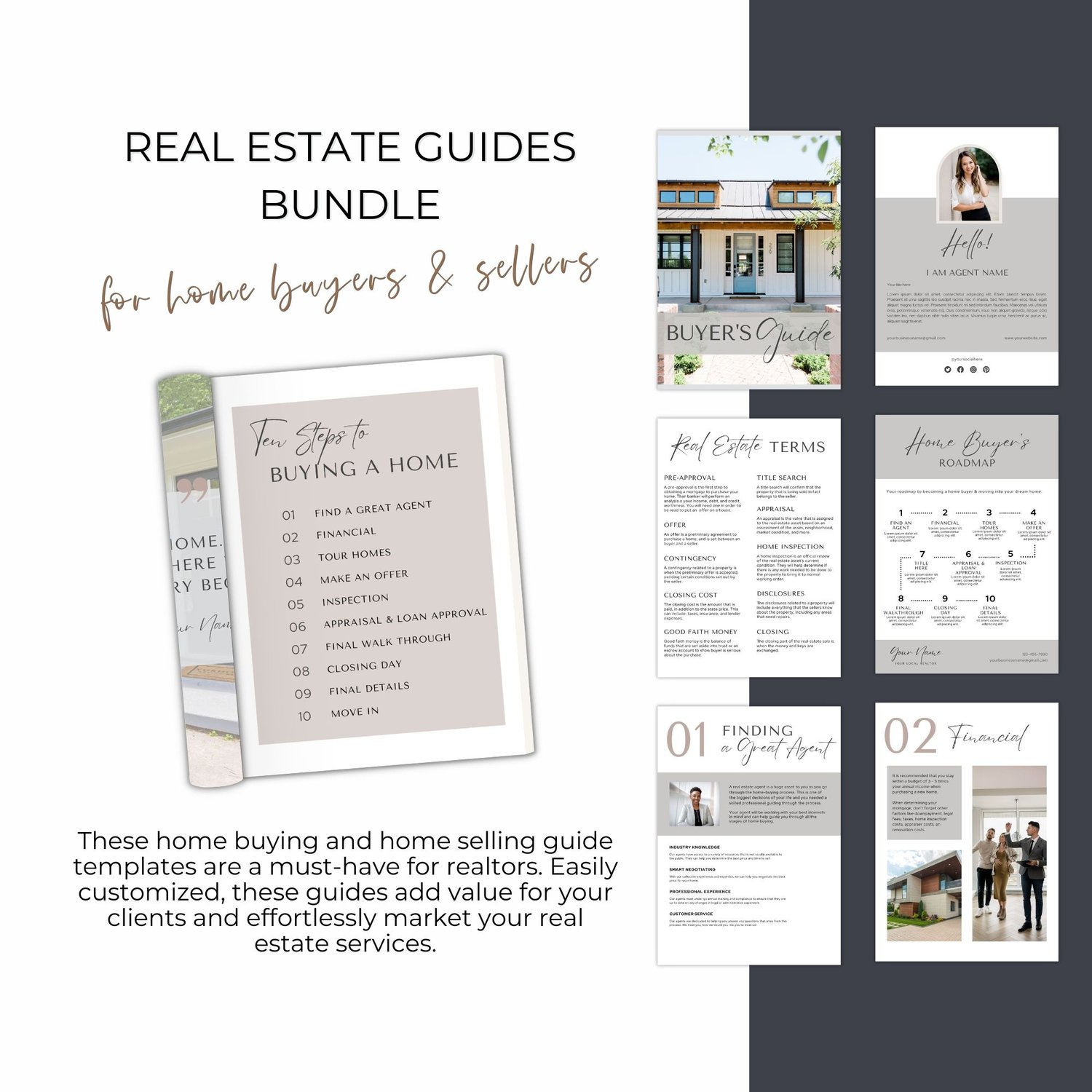 Real estate marketing guide templates for realtors to stand out to prospective clients, build an email list, and market services professionally