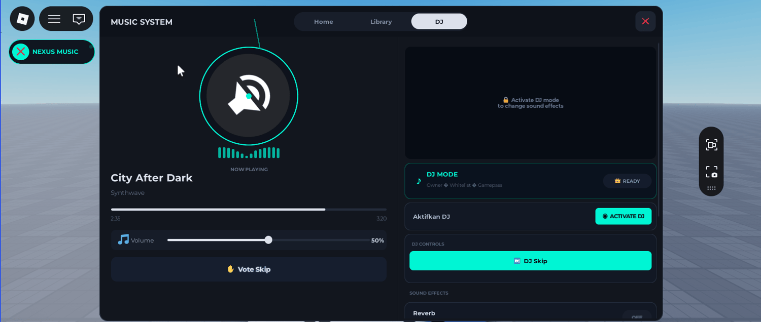 Real-time music queue system displayed inside modern popup UI