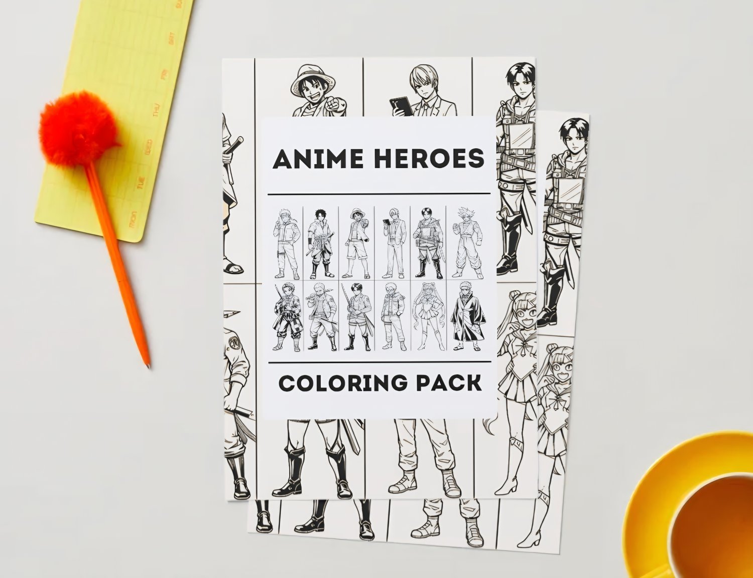 Anime Heroes Coloring Pack (PDF)