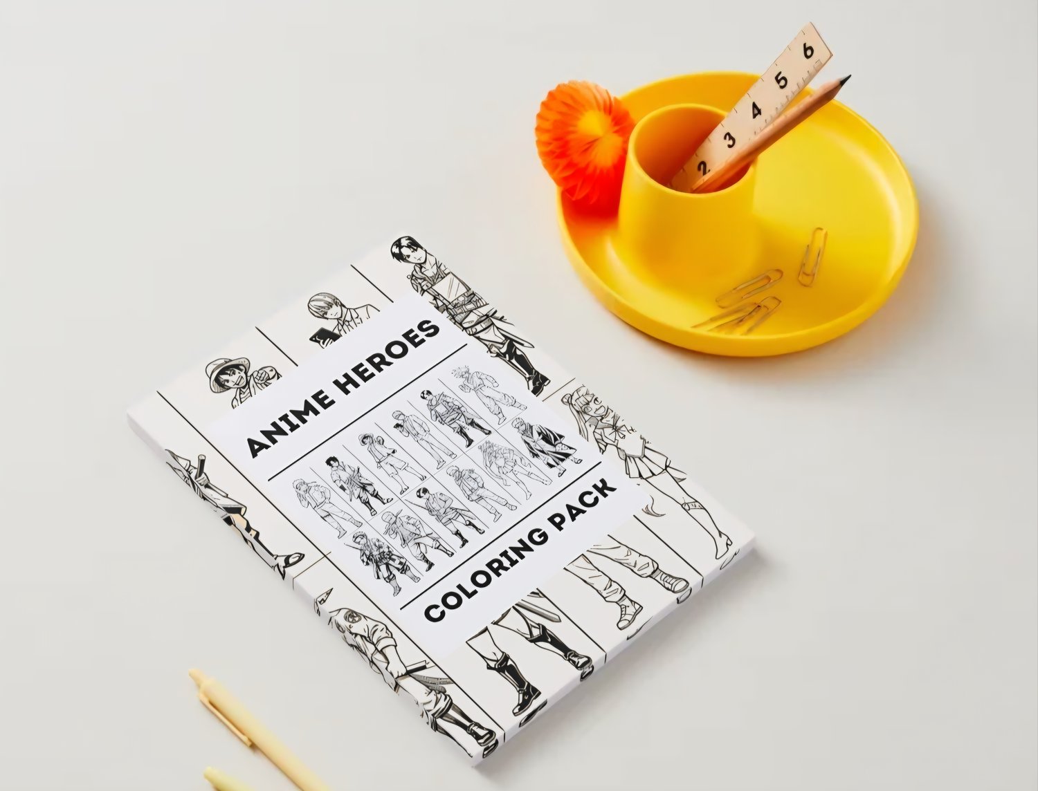 Anime heroes printable  coloring Pack