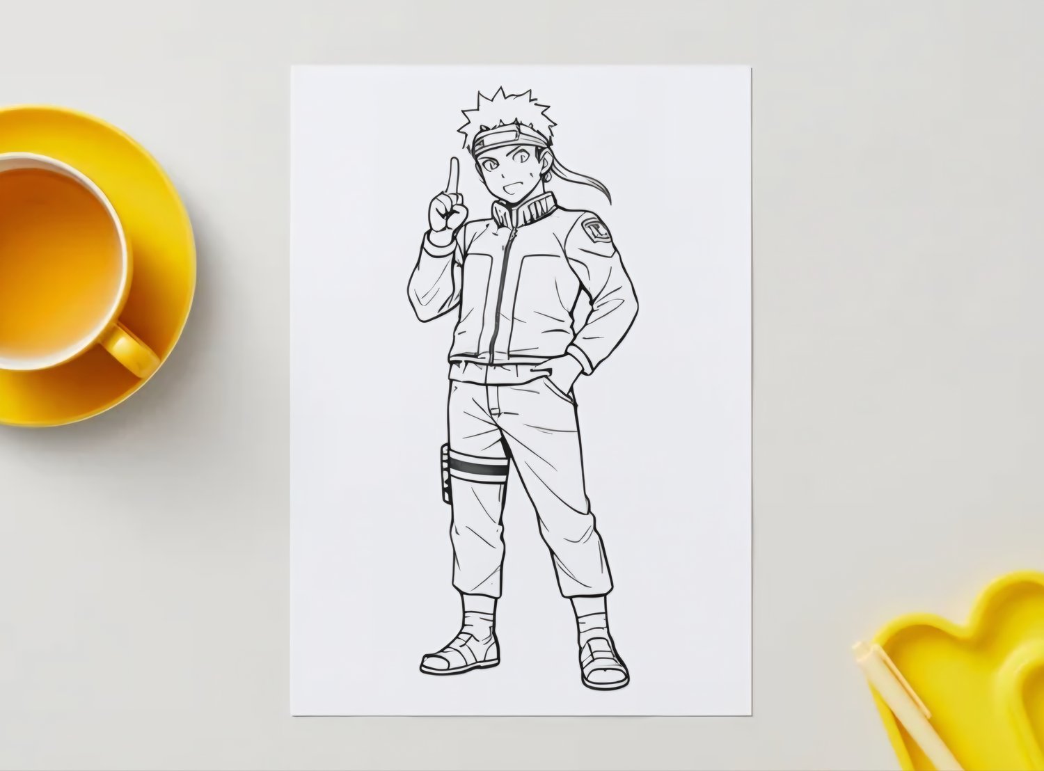Anime heroes printable coloring pages
