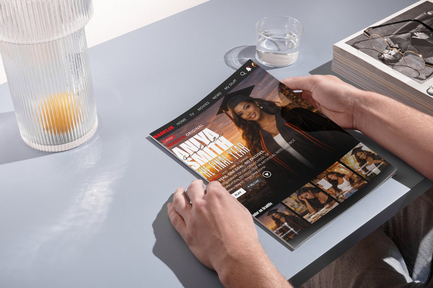 Netflix Grad Posters Gradflix Graduation Template, Netflix Inspired Grad Flyer, Senior 2026 ...