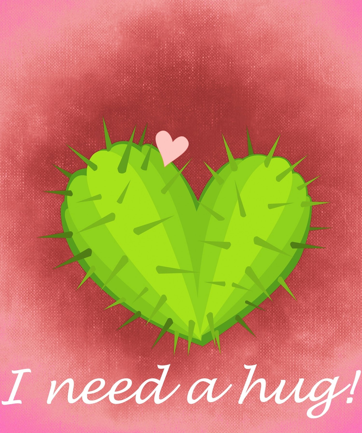 A small catus with pricklies but it needs a hug anyway.