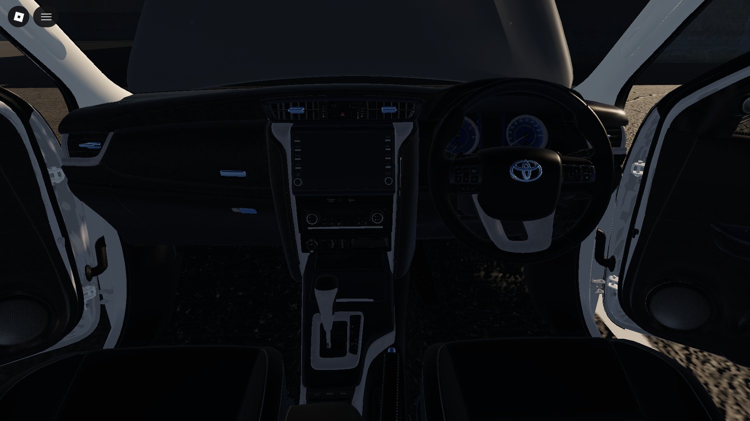 Roblox Toyota Fortuner Legender SUV with openable doors in city map