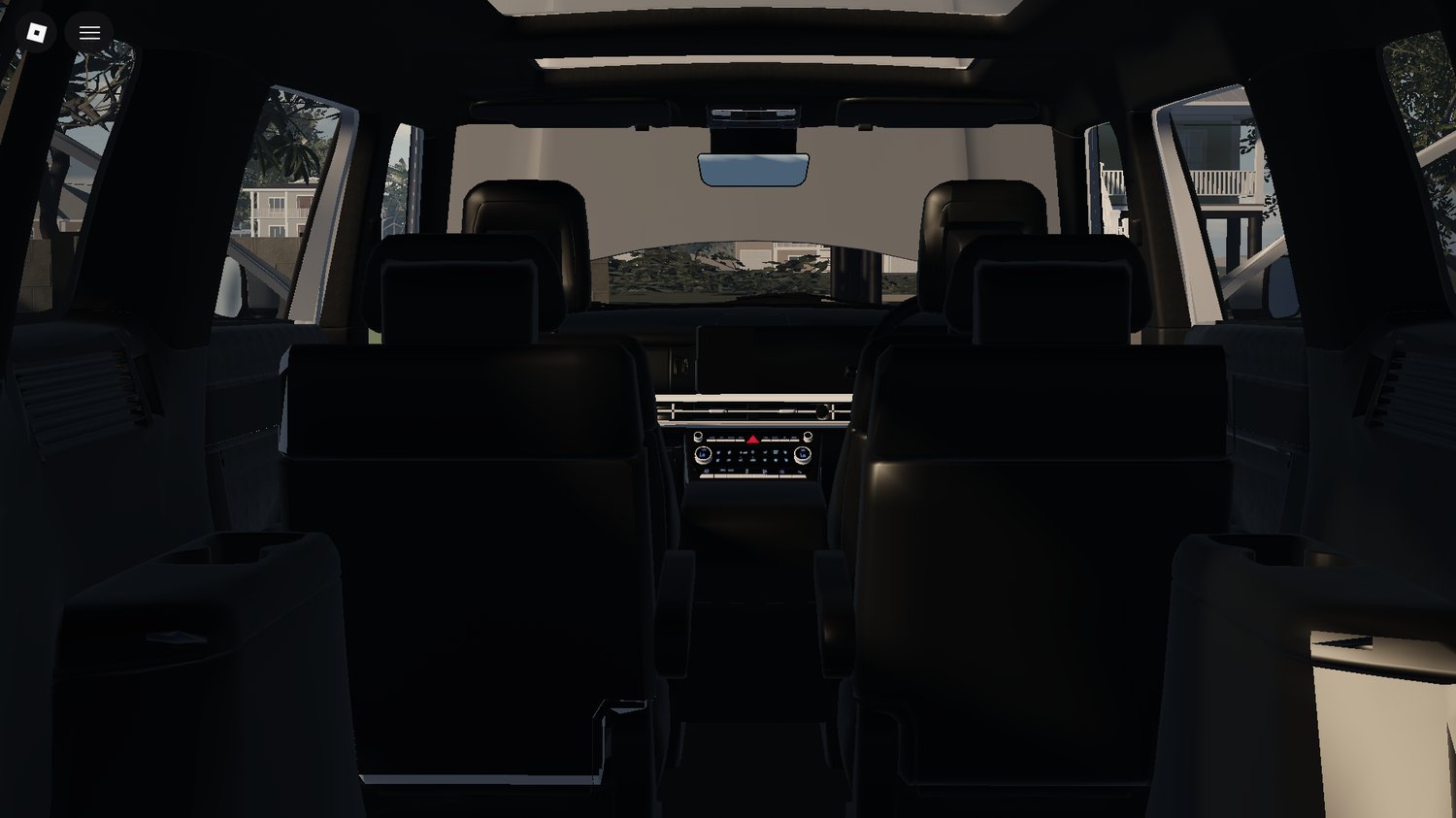 Roblox Hyundai Santa Fe 2024 SUV with openable doors in city map