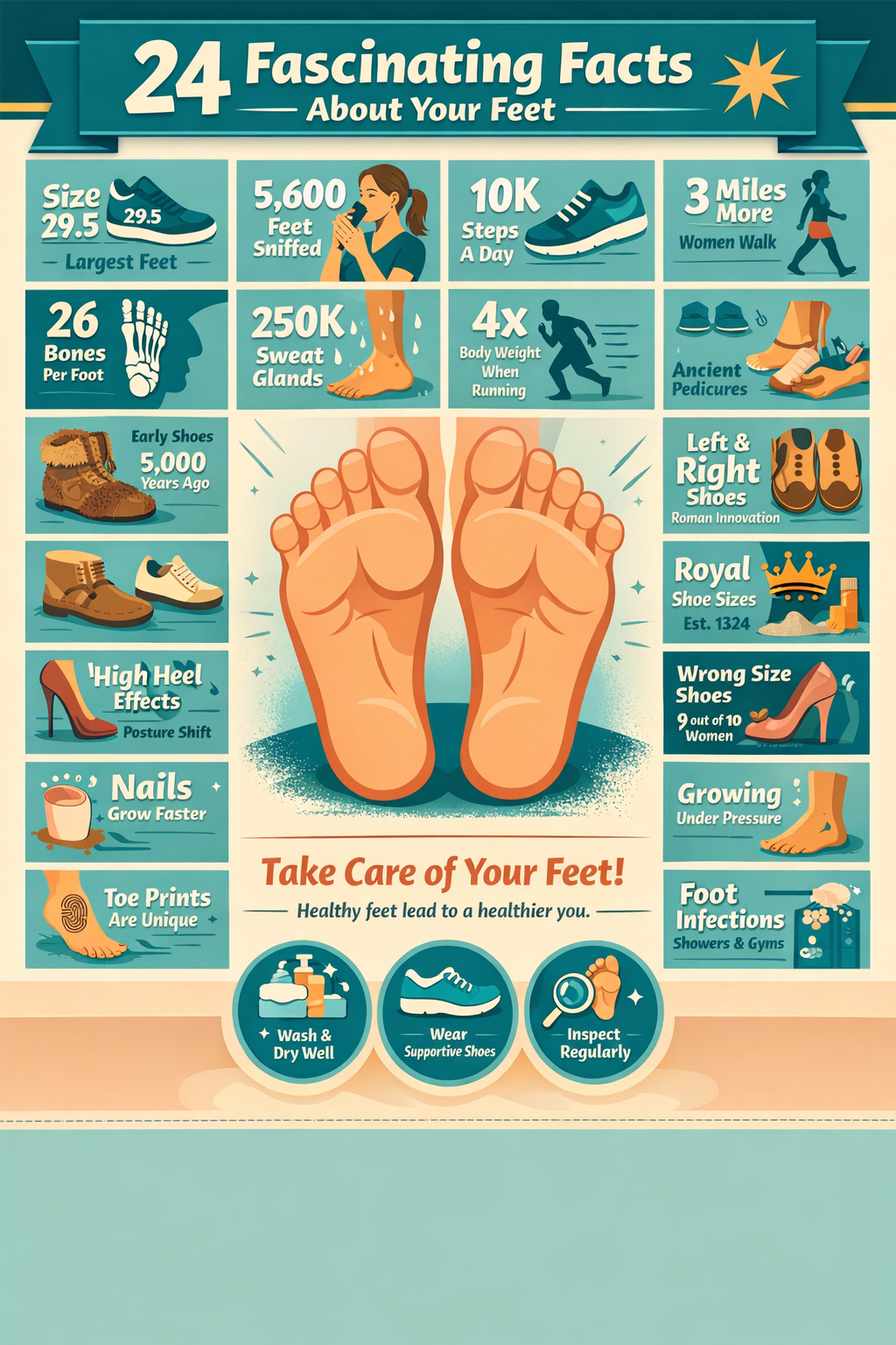 Fascinating facts about feet