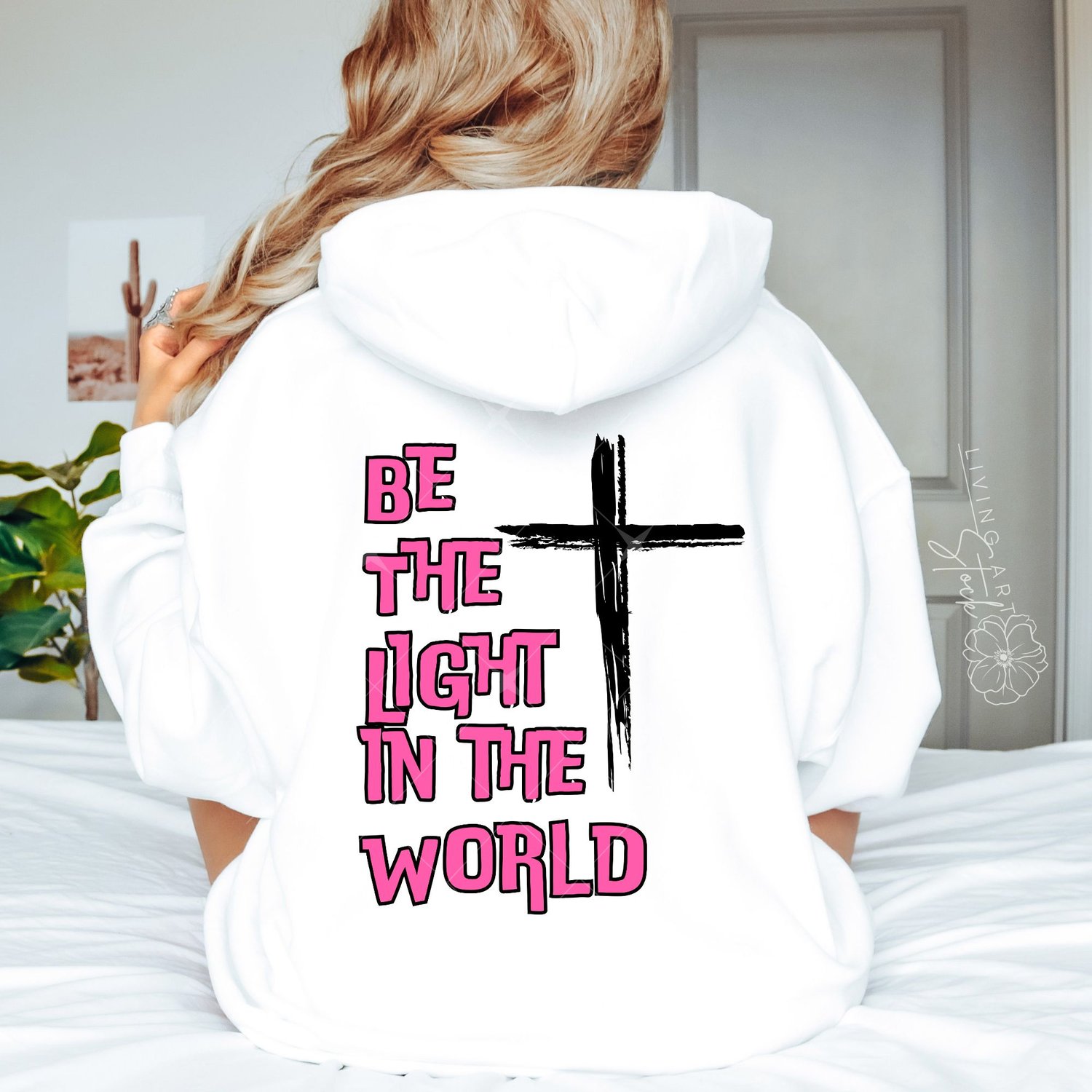 Christian quote sweatshirt designs with cross