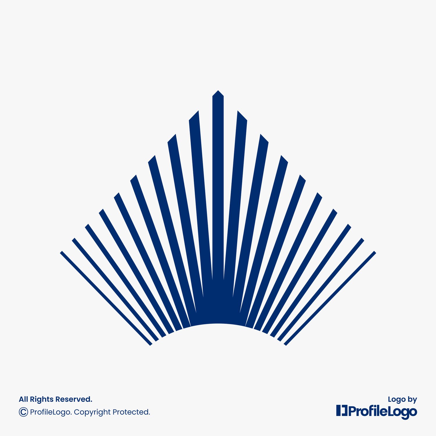 Abstract line sun rise logo by ProfileLogo with light grey background