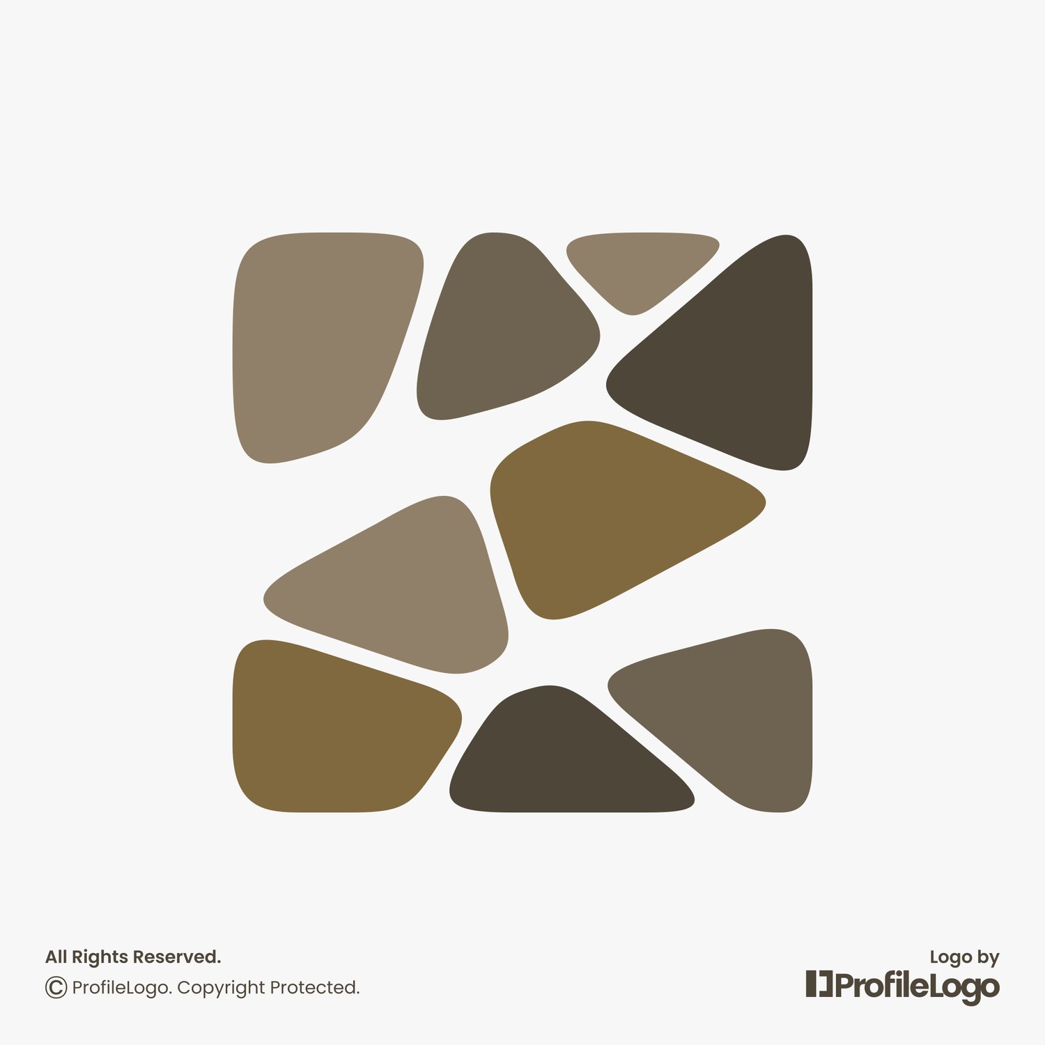 Construction pile of stone letter Z logo by ProfileLogo with light grey background