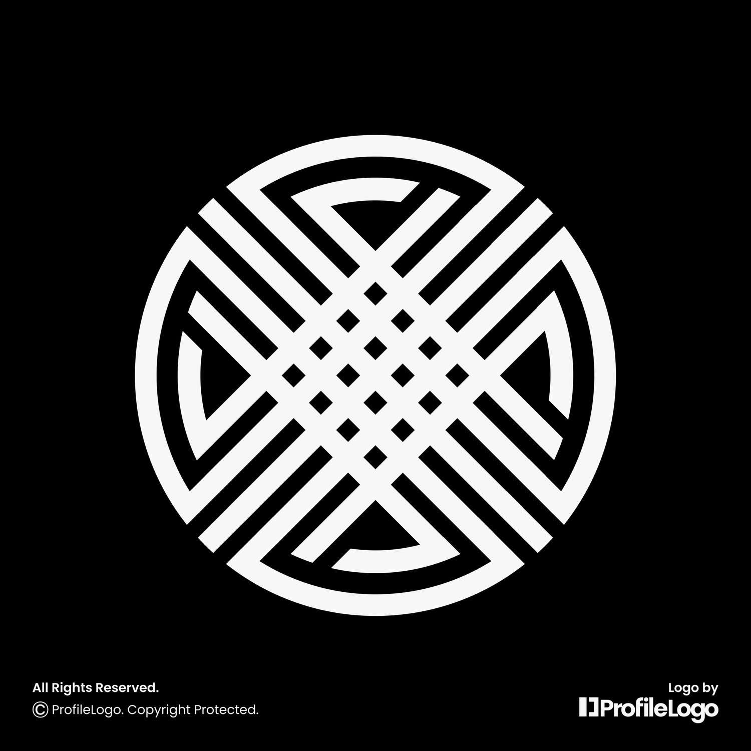 Geometric line letter X logo by ProfileLogo with black background