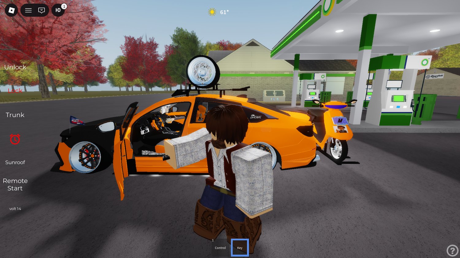 Interactive car system showing working windows and sunroof controls