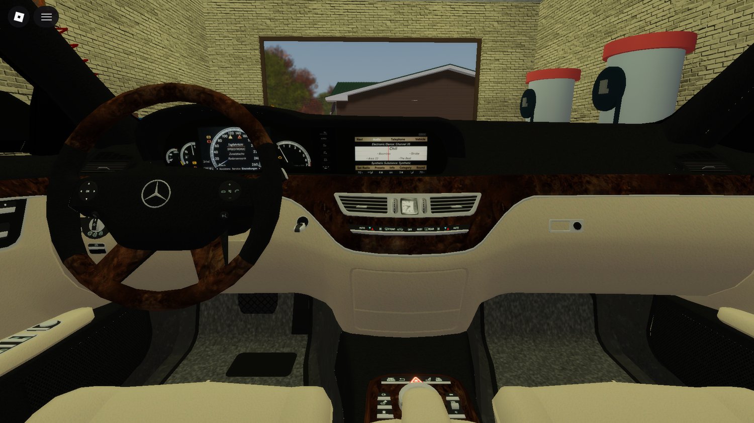 Premium executive vehicle parked in upscale city environment