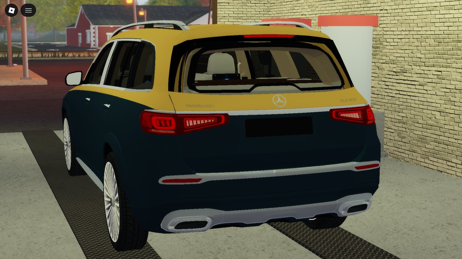 Premium executive SUV parked in upscale city environment