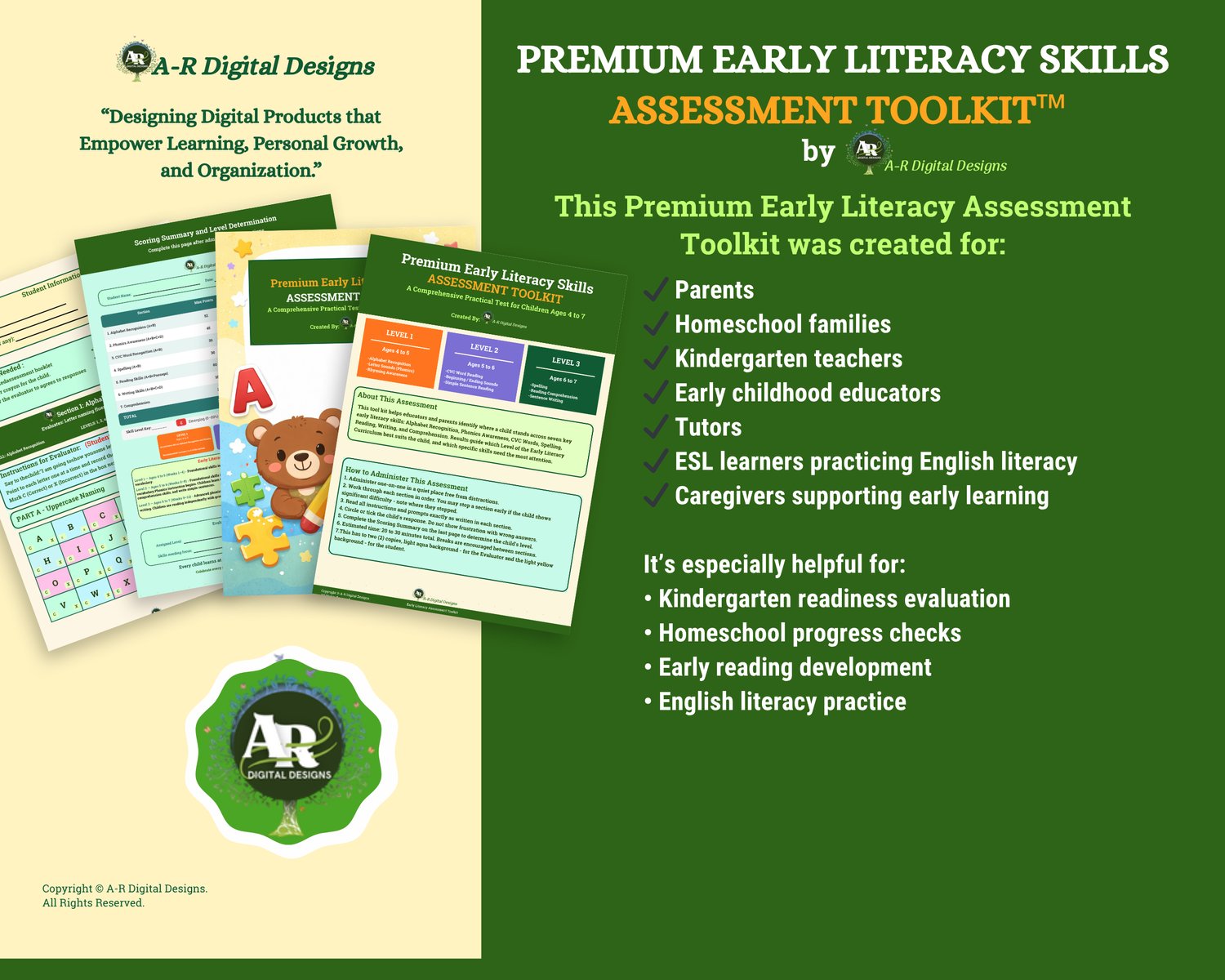 Premium Early Literacy Skills  Assessment Toolkit™