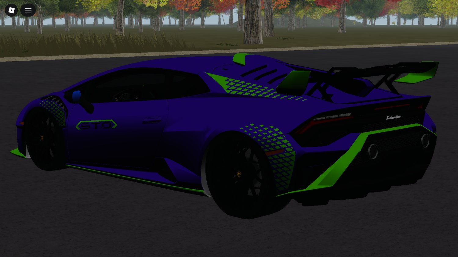 Detailed Lamborghini STO supercar Roblox vehicle