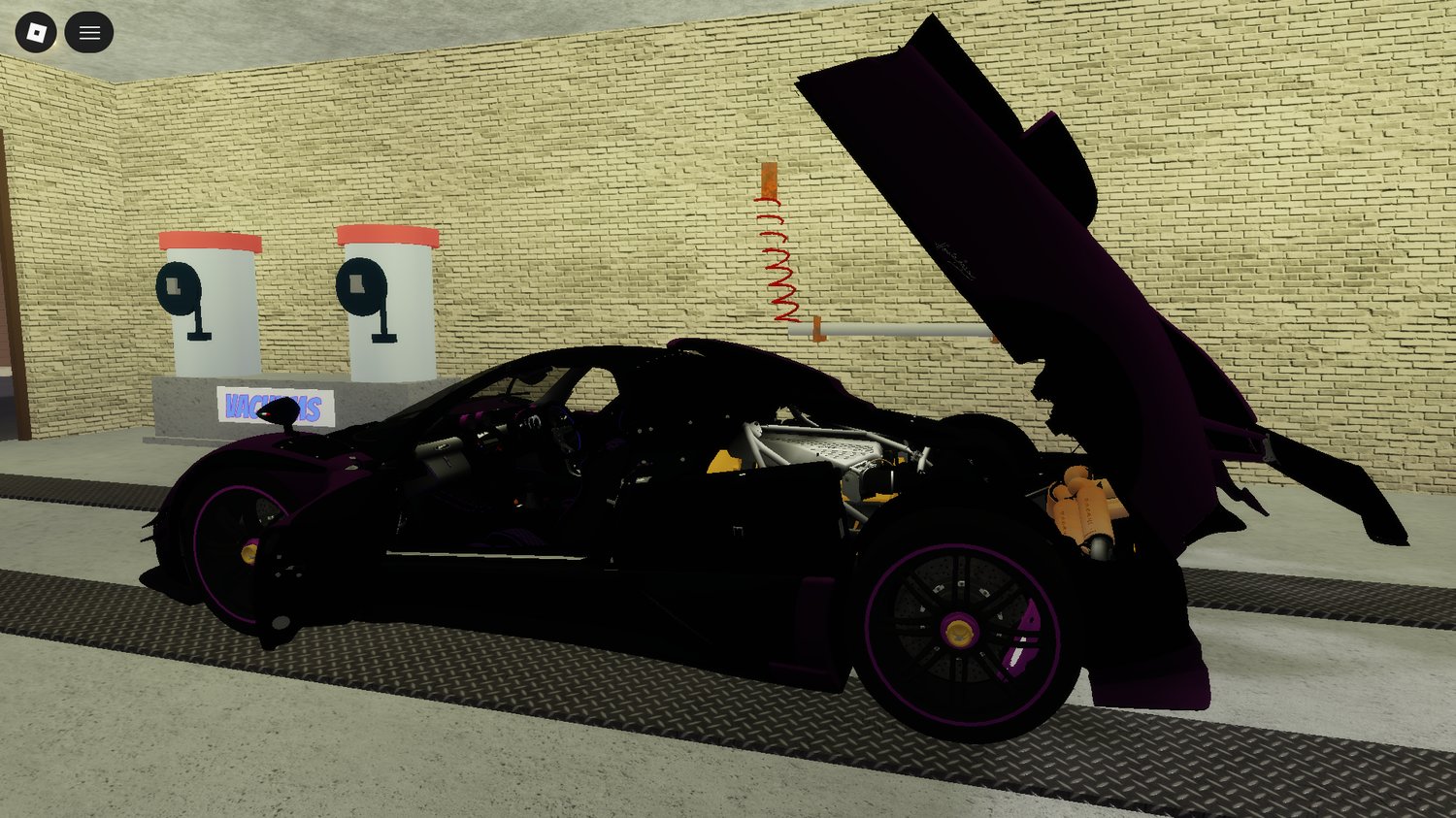 Roblox luxury hypercar with openable doors