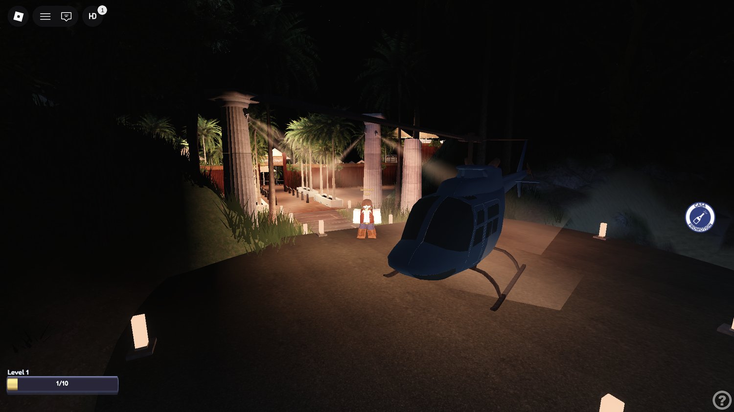 Detailed coastal night bar Roblox roleplay location