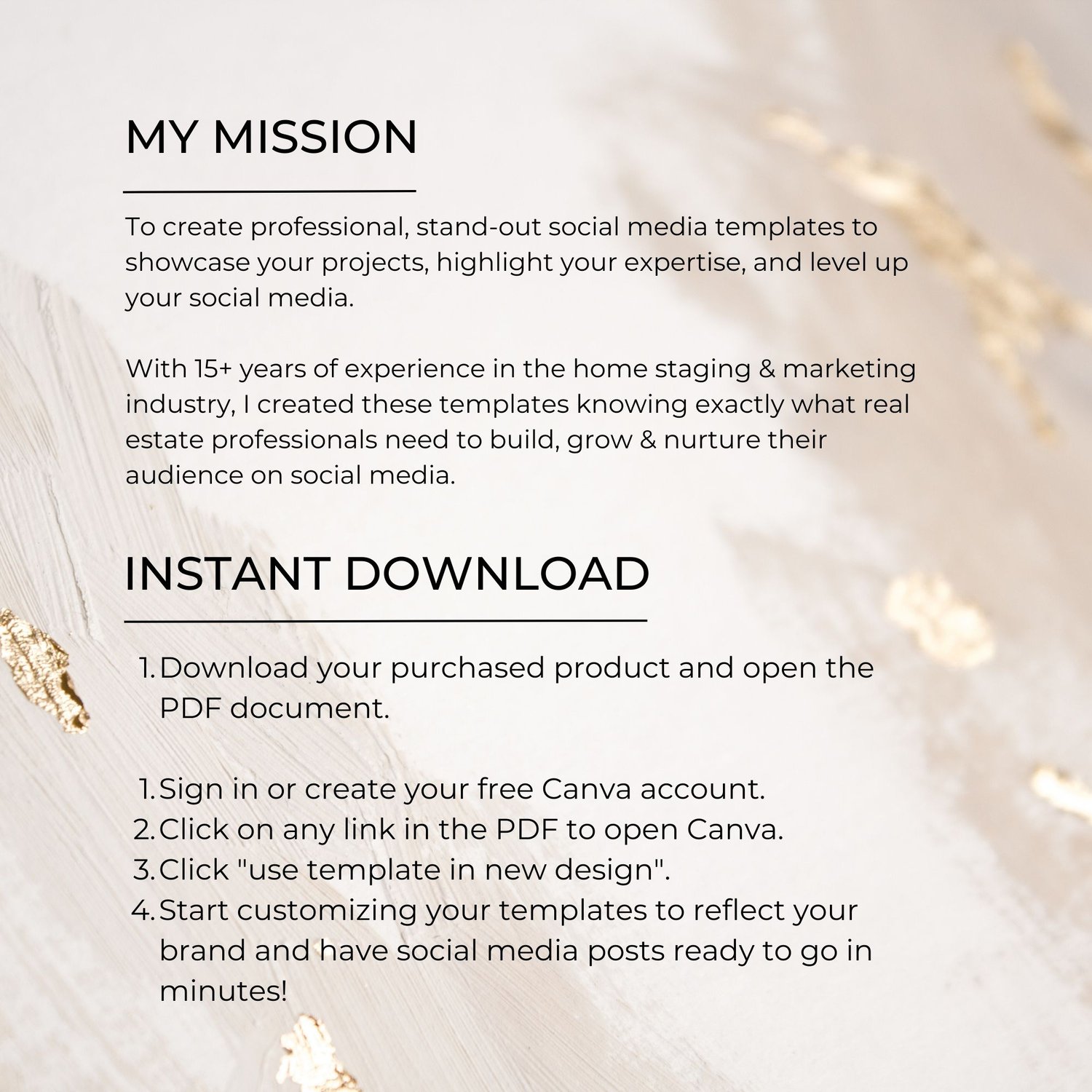 the social stager mission statement and social media templates for home stagers, realtors, and interior designers