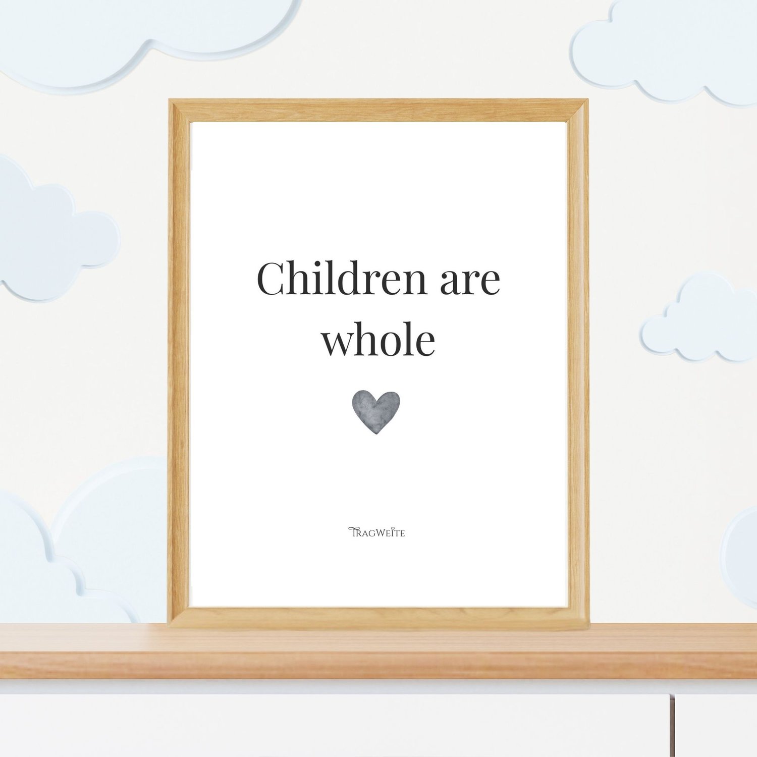 Children are whole printable poster black white kids room Tragweite