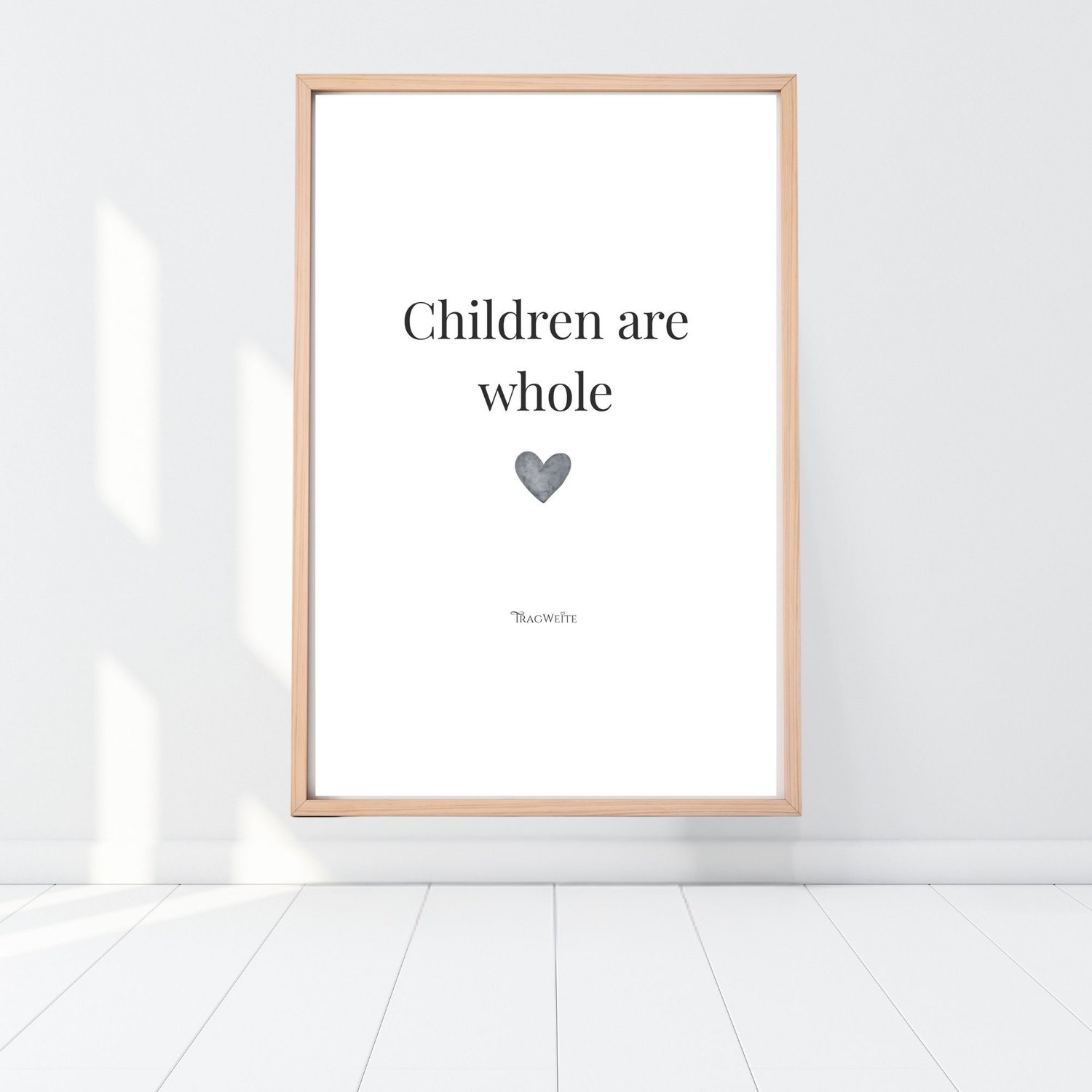 Children are whole printable poster black white floor Tragweite