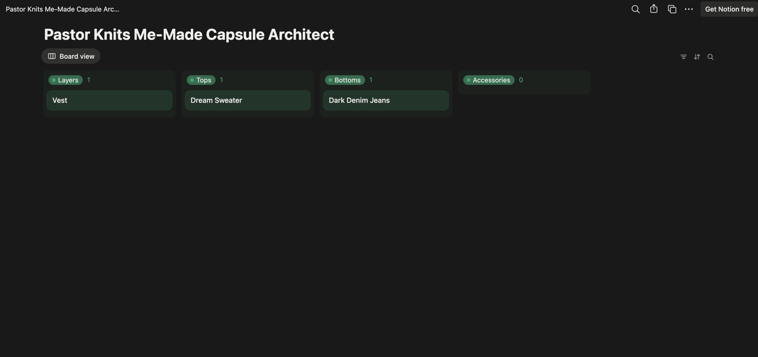 PK Capsule Architect Notion