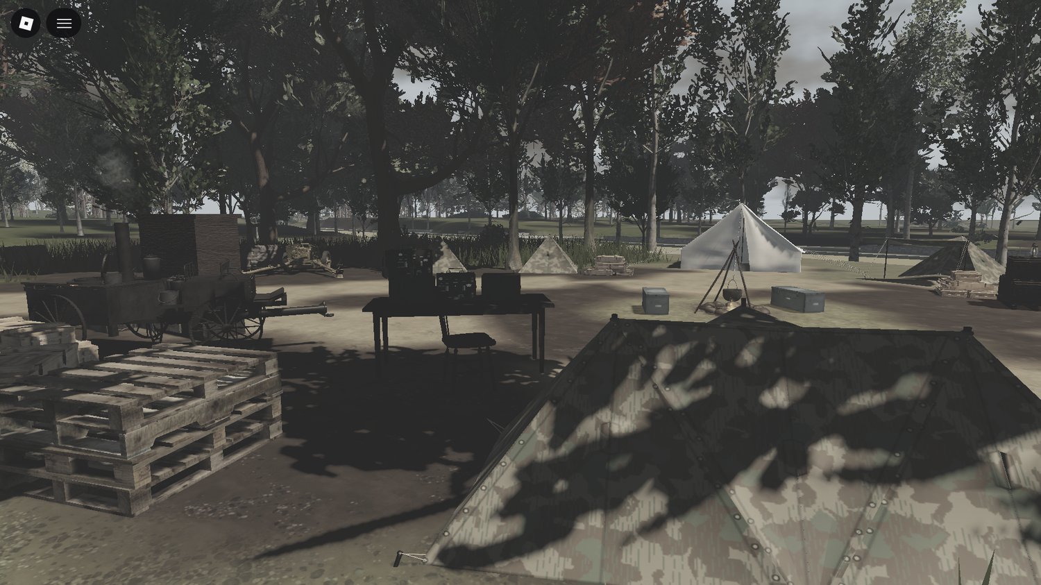 Detailed WW2 battlefield scene Roblox