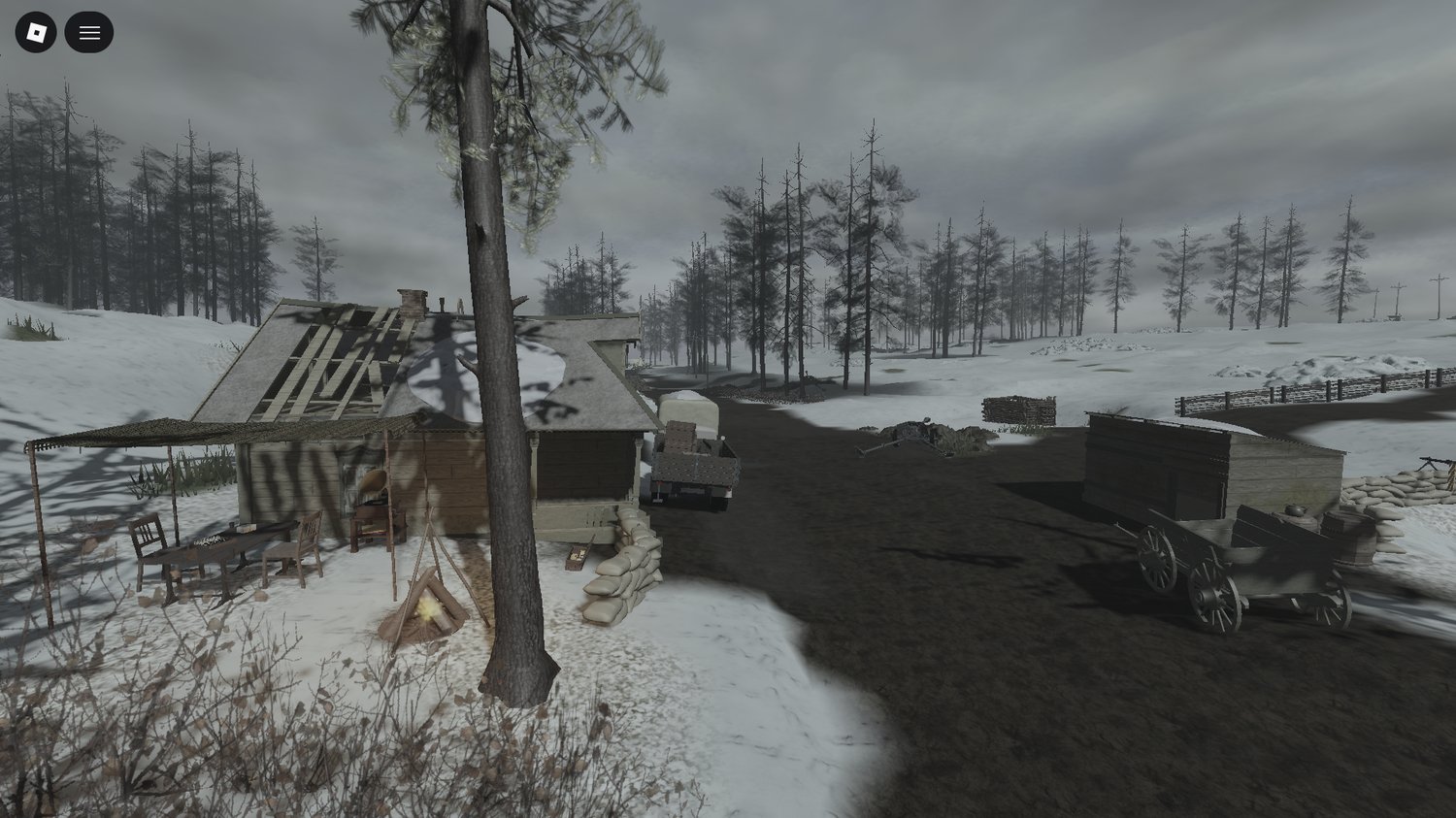 Roblox WW2 two team military roleplay scene
