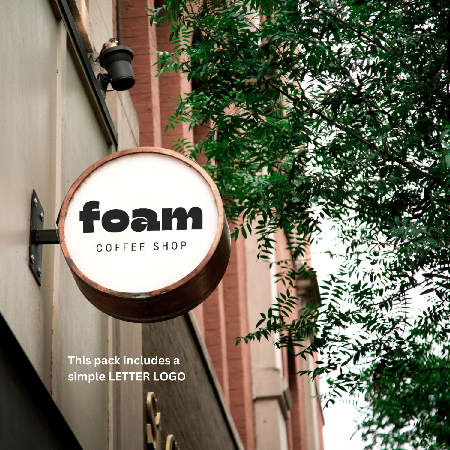 Social media kit for cafés including editable post layouts, story covers, menu design and logo in modern minimal style