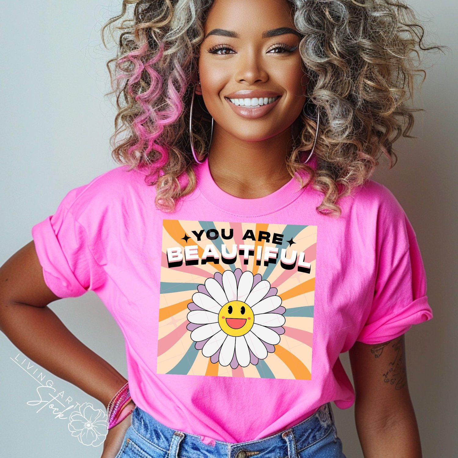 Retro Flower tshirt design