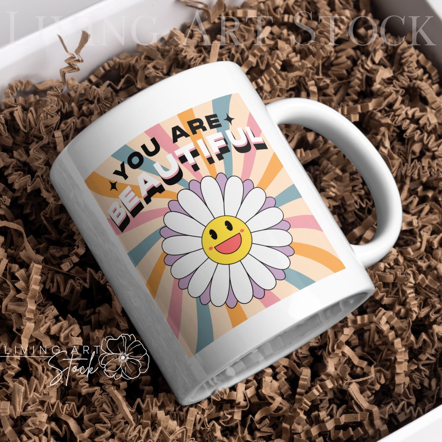Retro Flower mug design