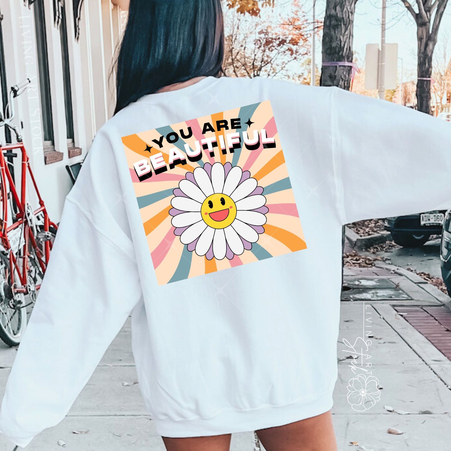 Retro Flower sweatshirt design