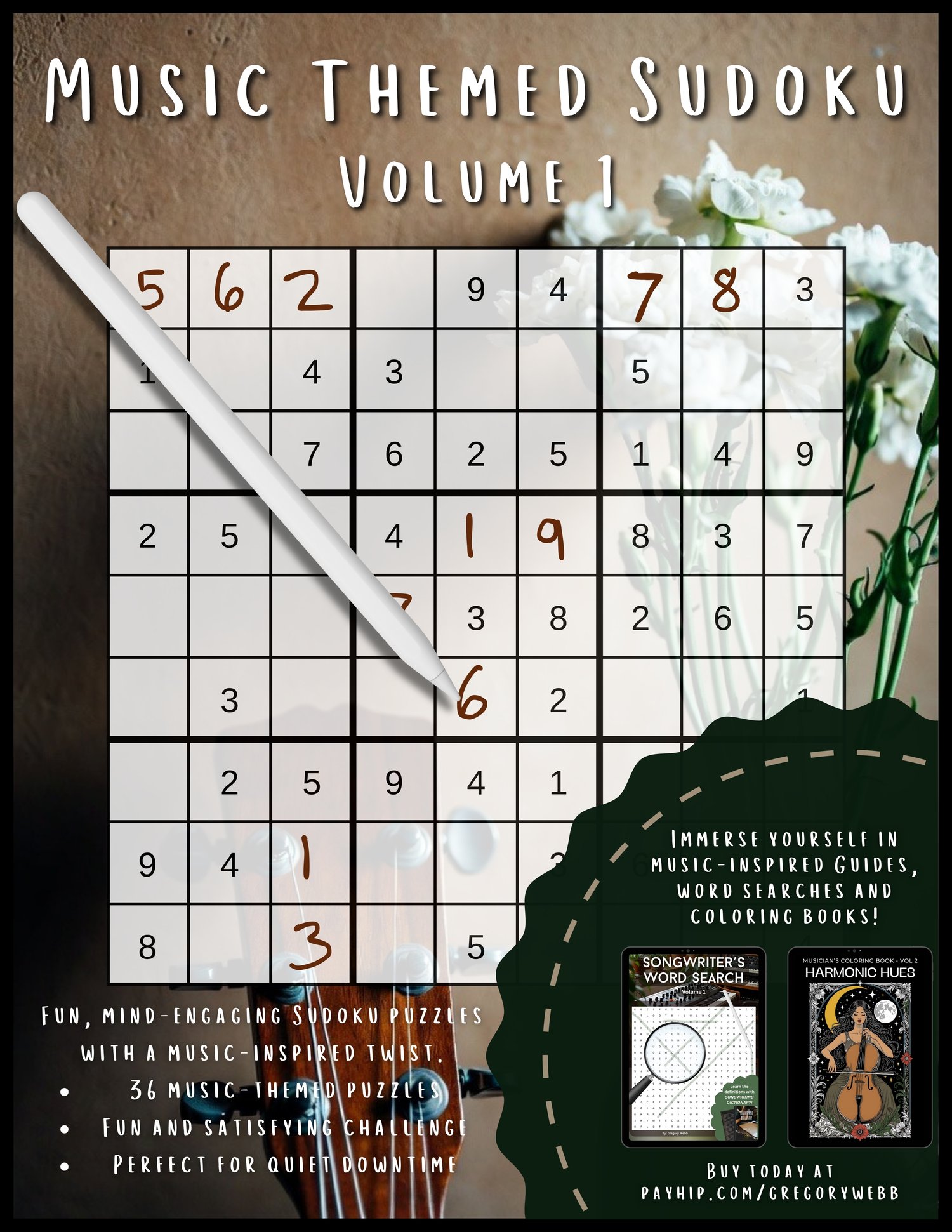 Music Themed Sudoku Vol. 1 is a 36-page digital puzzle book blending classic Sudoku with music-inspired designs for fans and logic puzzle enthusiasts. Perfect for printable or digital solving, it offers engaging brain training and relaxing entertainment a