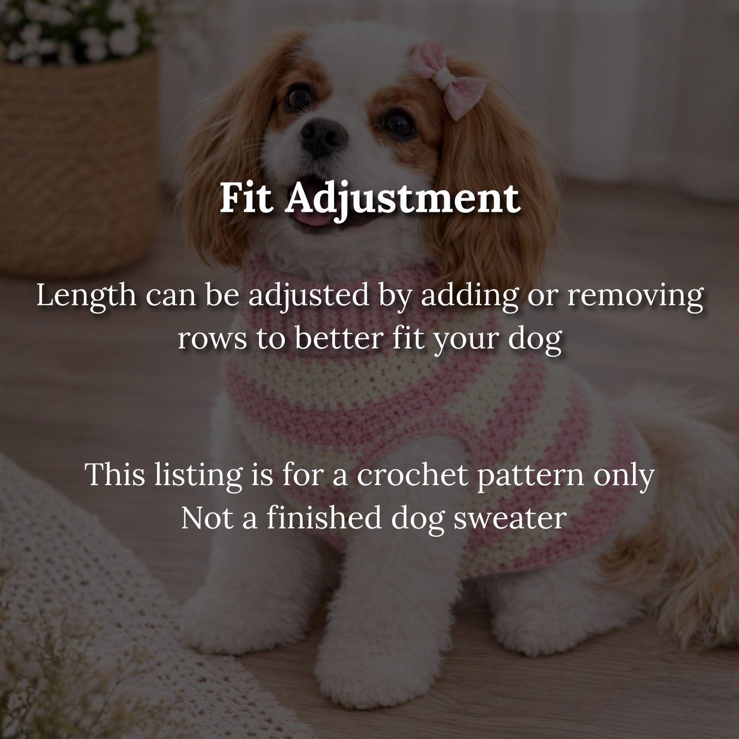 Blush Pup Dog Sweater Crochet Pattern