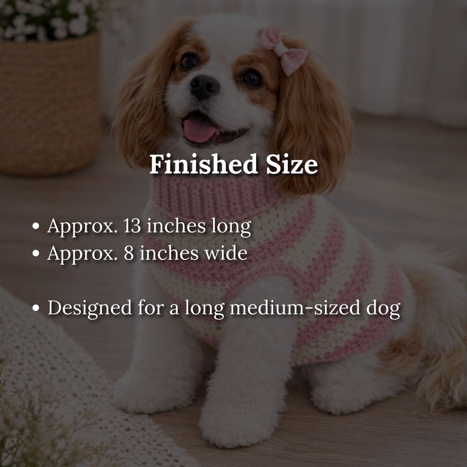 Blush Pup Dog Sweater Crochet Pattern