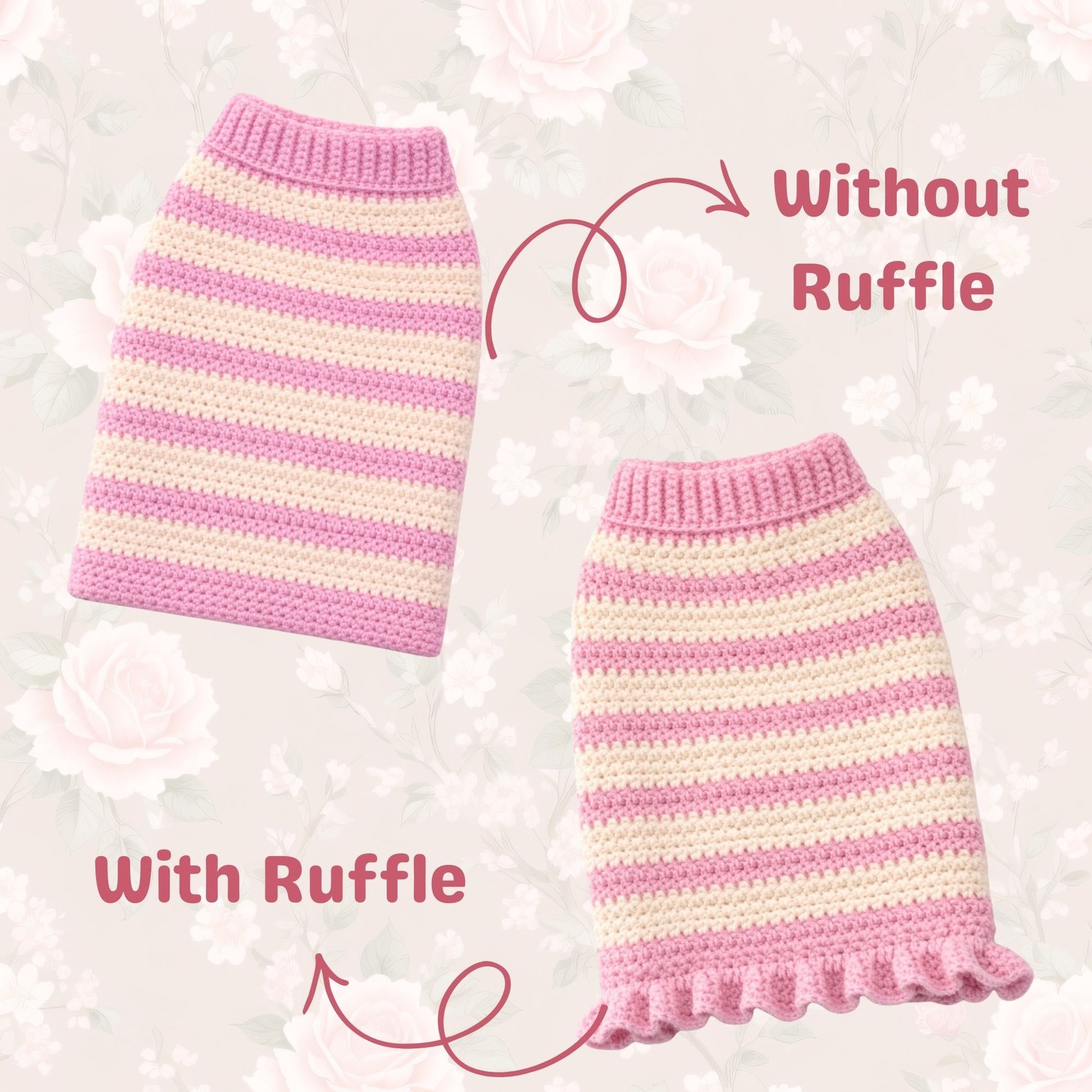 Blush Pup Dog Sweater Crochet Pattern