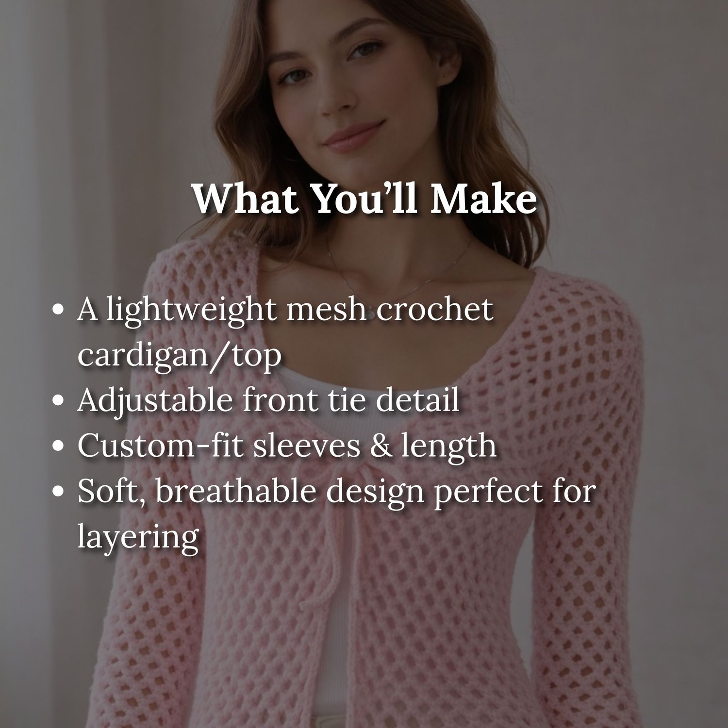Mesh Crochet Cardigan Pattern