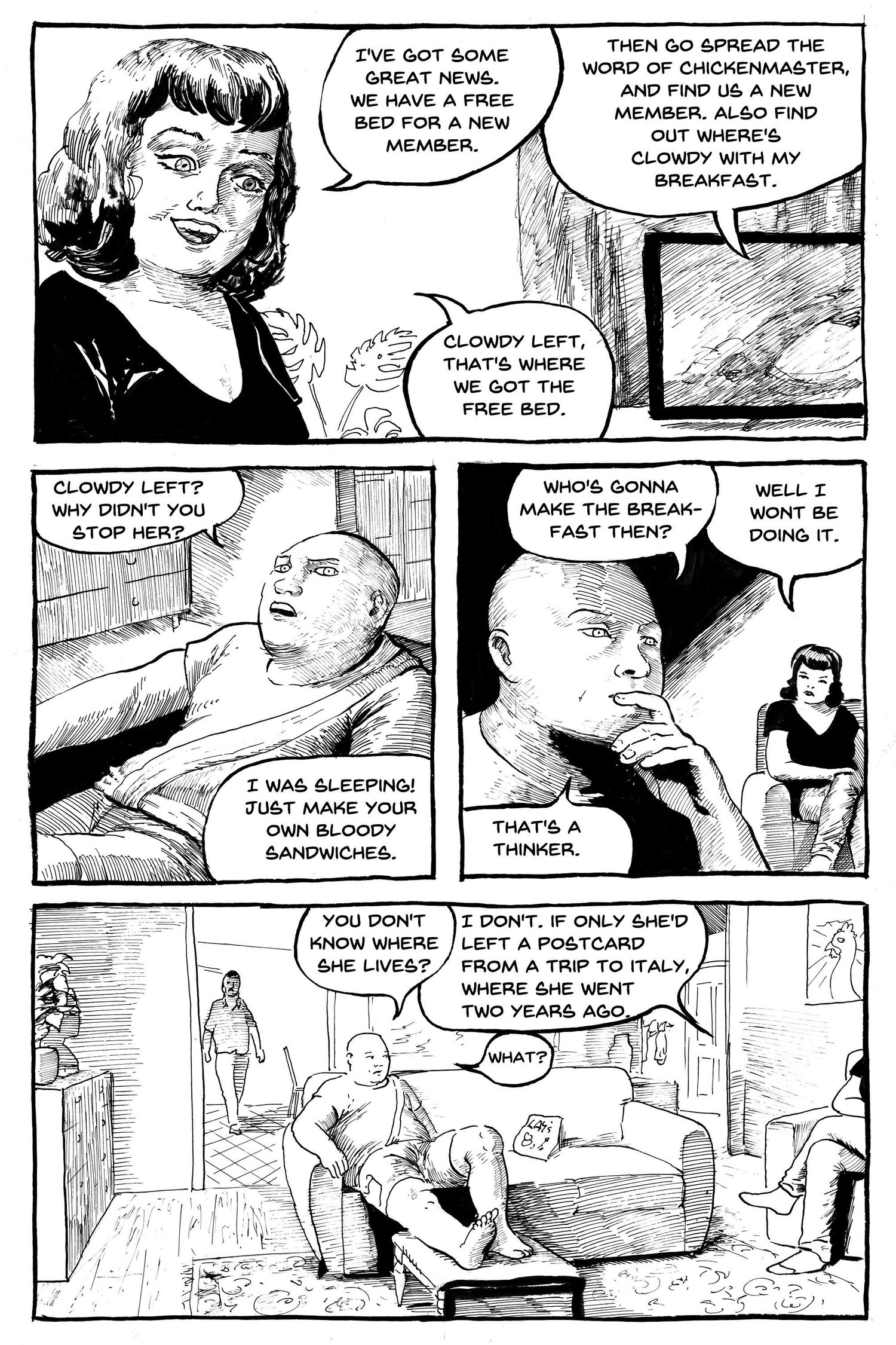 chickenmaster comic an estonian comic made with ink and dip pen