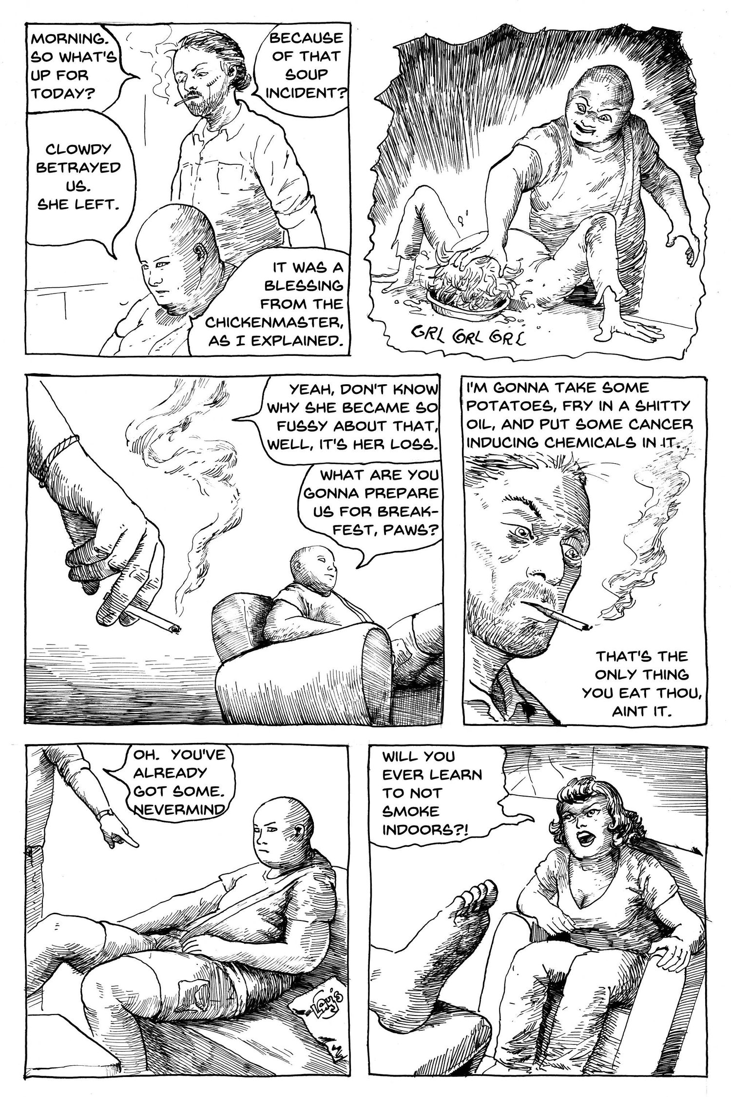 chickenmaster comic an estonian comic made with ink and dip pen