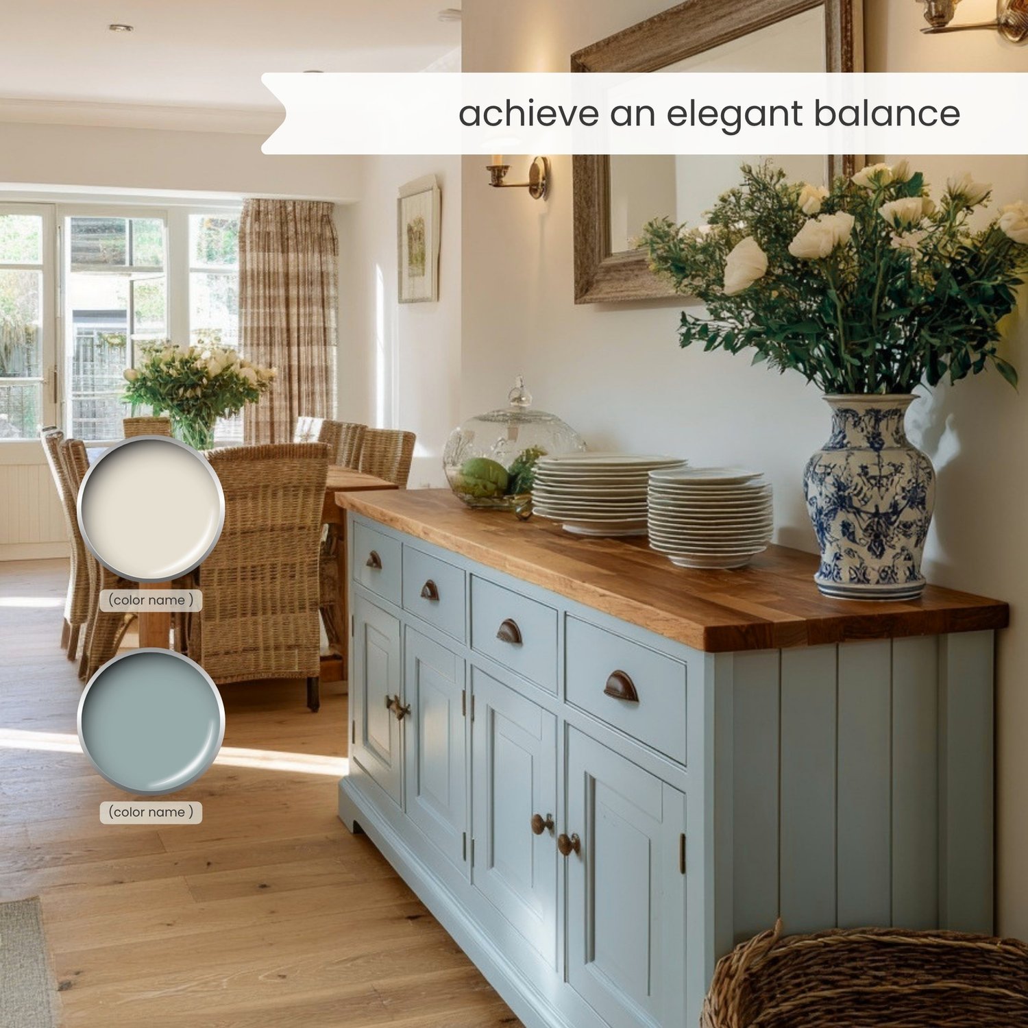 Moody English Cottage and Cottagecore interior design color scheme with Sherwin Williams paint colors. Color Palette created by Lavenia Shash.