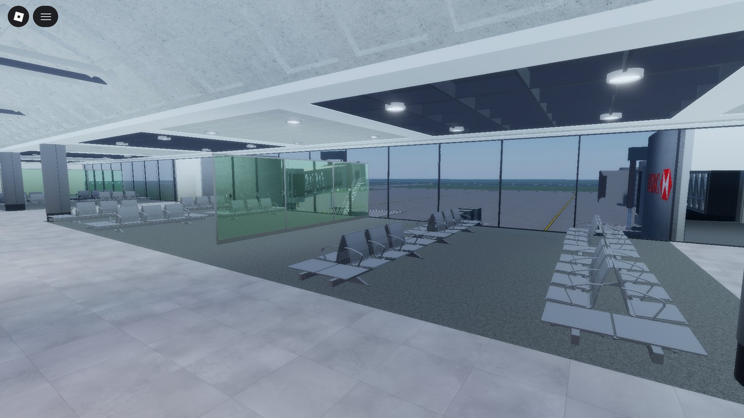 Roblox airport terminal interior environment