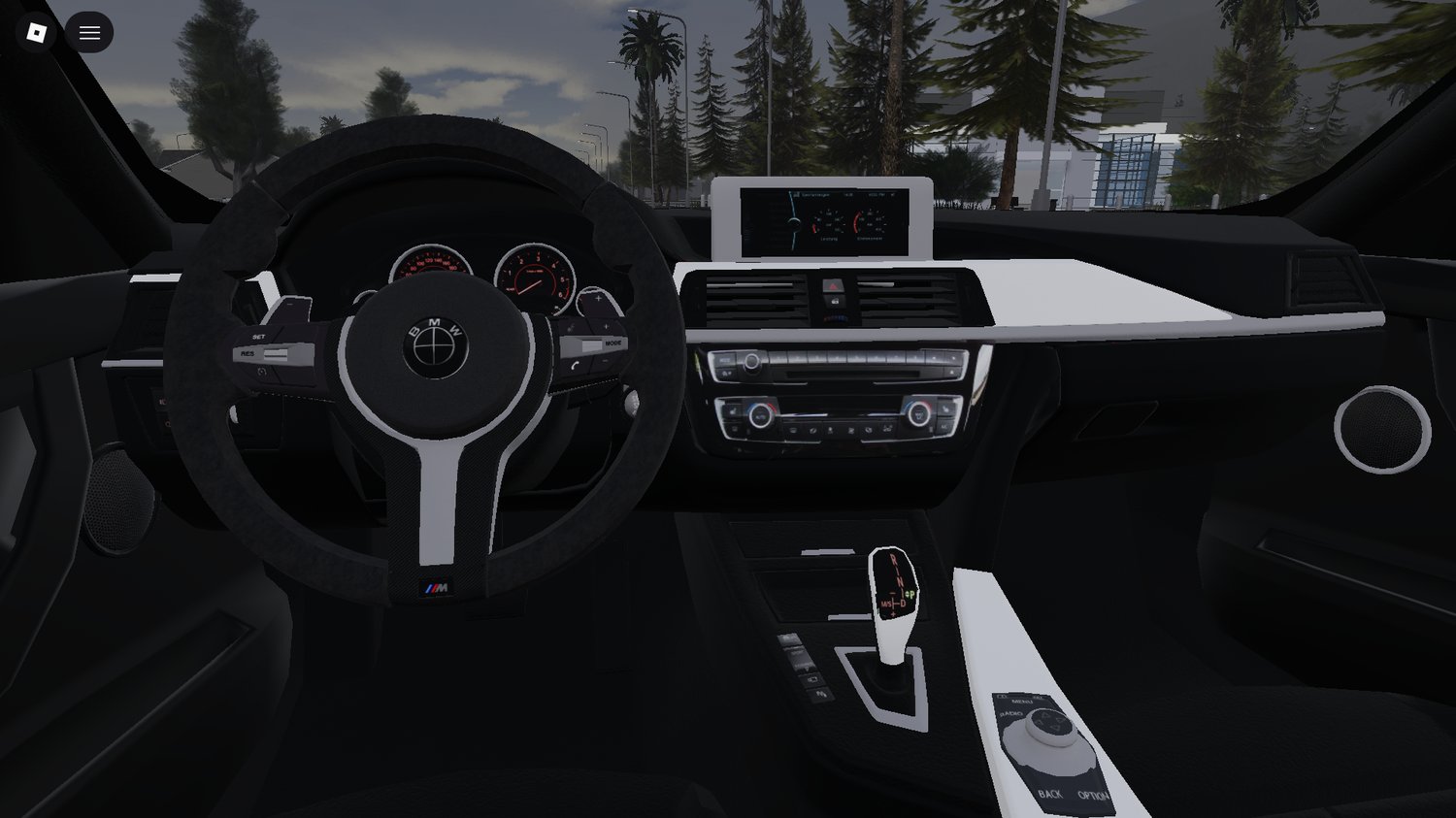 Detailed red BMW F30 car Roblox asset