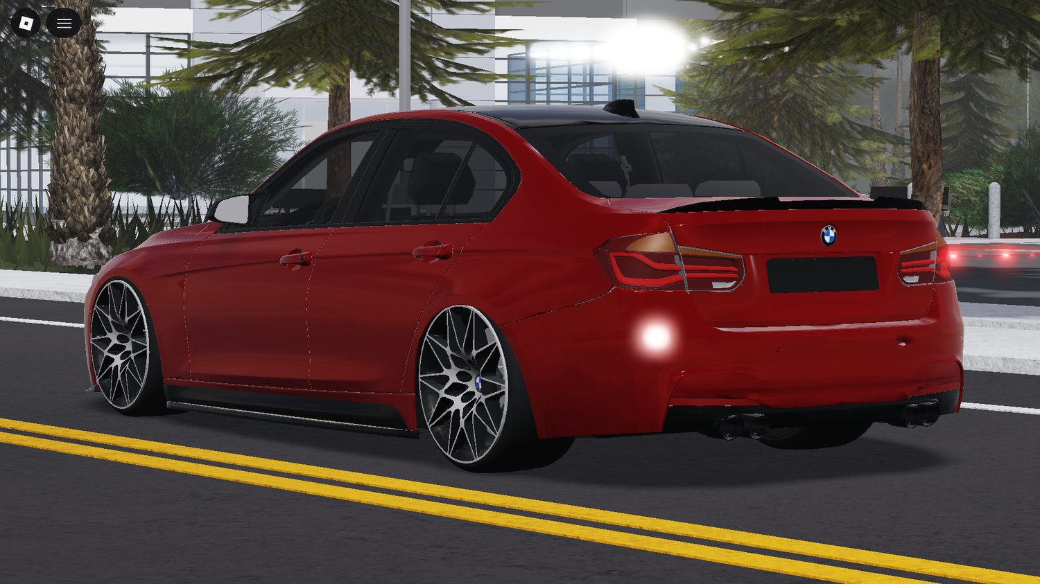 Roblox driving game BMW F30 red vehicle